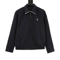 Polo Ralph Lauren Men's Navy Harrington Jacket with White-Trim Collar