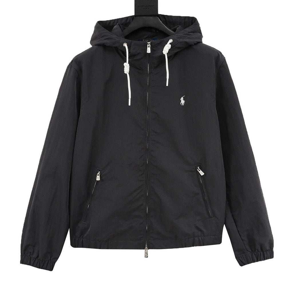 Polo Ralph Lauren Men's Black Hooded Full-Zip Windbreaker