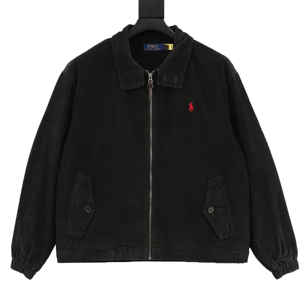 Polo Ralph Lauren Men's Black Classic-Fit Corduroy Harrington Jacket