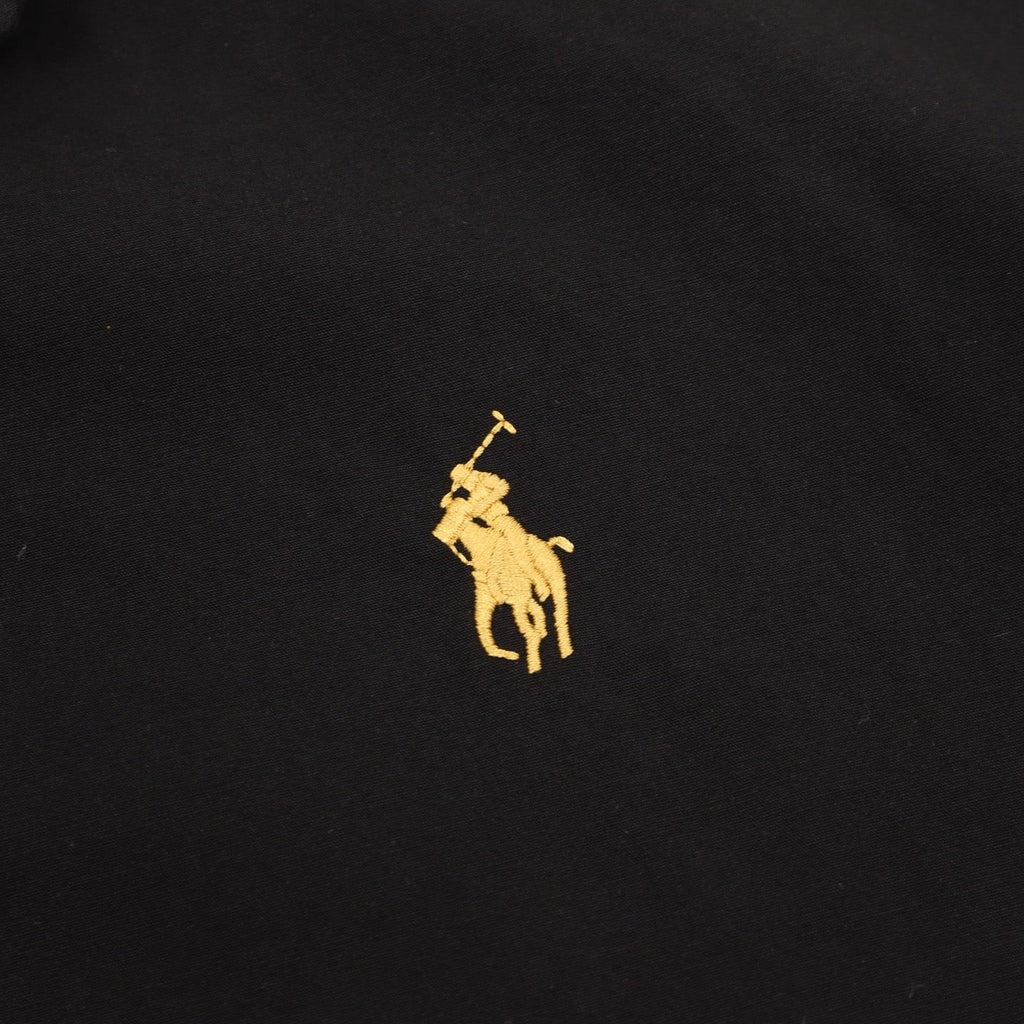 Polo Ralph Lauren Men's Black Poplin Harrington Jacket with Double-Pony Back Embroidery
