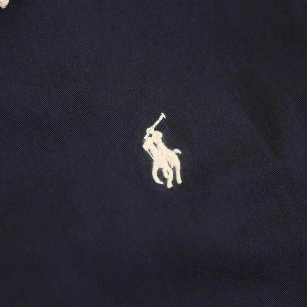 Polo Ralph Lauren Men's Navy Harrington Jacket with White-Trim Collar