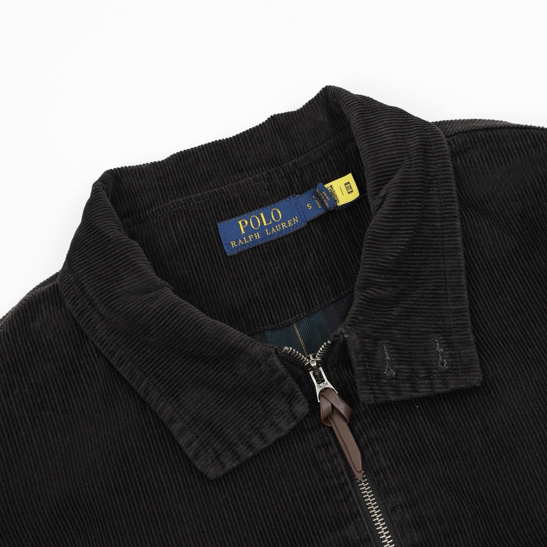 Polo Ralph Lauren Men's Black Classic-Fit Corduroy Harrington Jacket