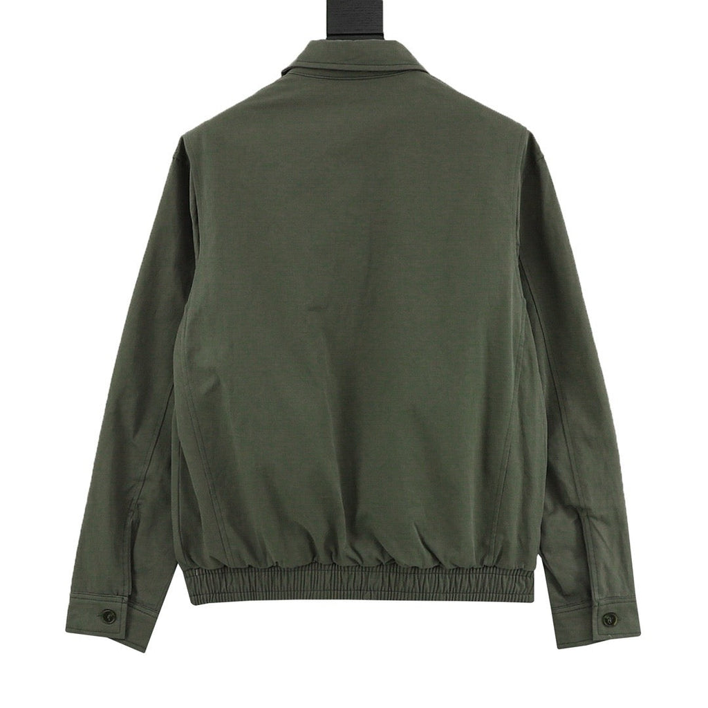 Polo Ralph Lauren Men's Olive Green Harrington Jacket with Tonal Pony Logo