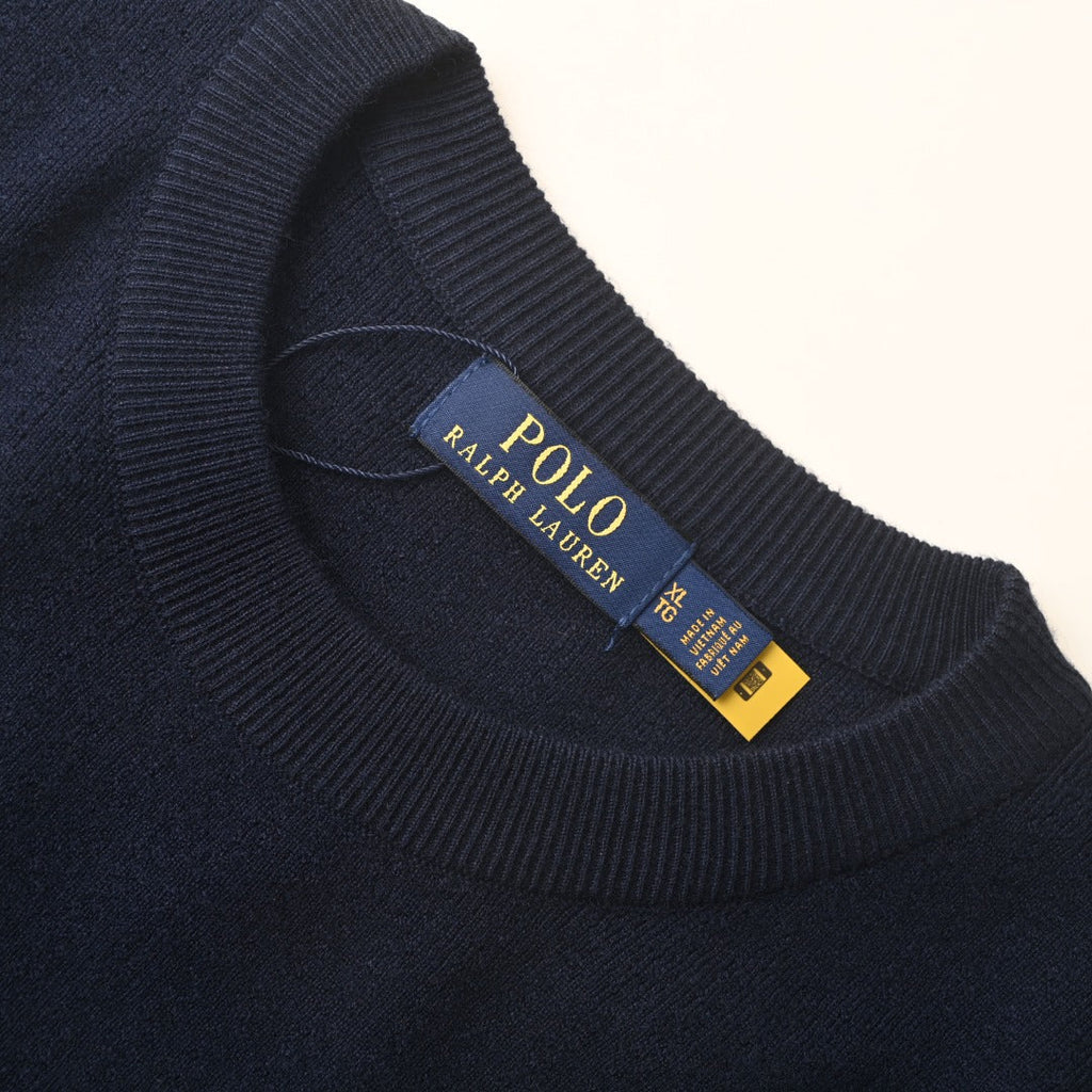 Polo Ralph Lauren Classic‑Fit Navy Crew Neck Knit Sweater