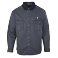 Polo Ralph Lauren Canvas Workshirt Contrast Corduroy Collar Dark Grey