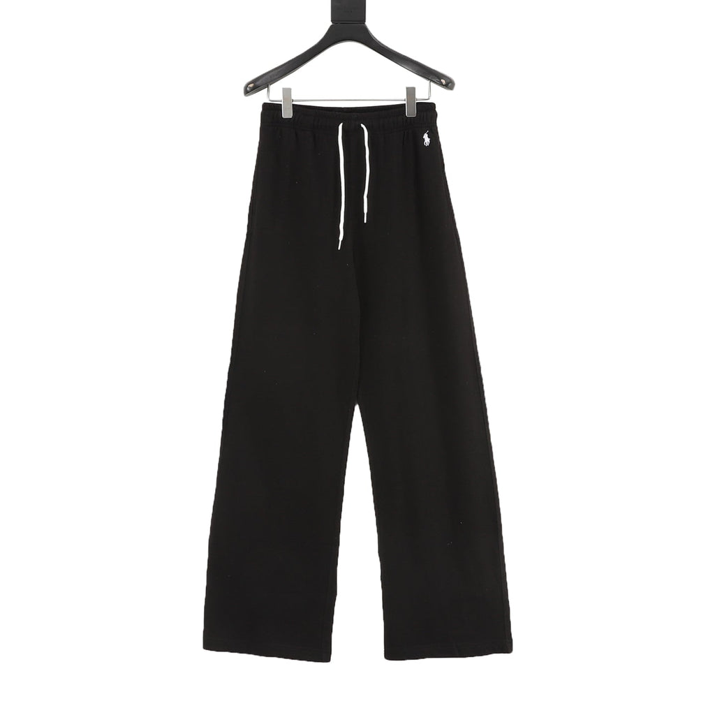 Polo Ralph Lauren Classic‑Fit Black Wide‑Leg Fleece Sweatpants