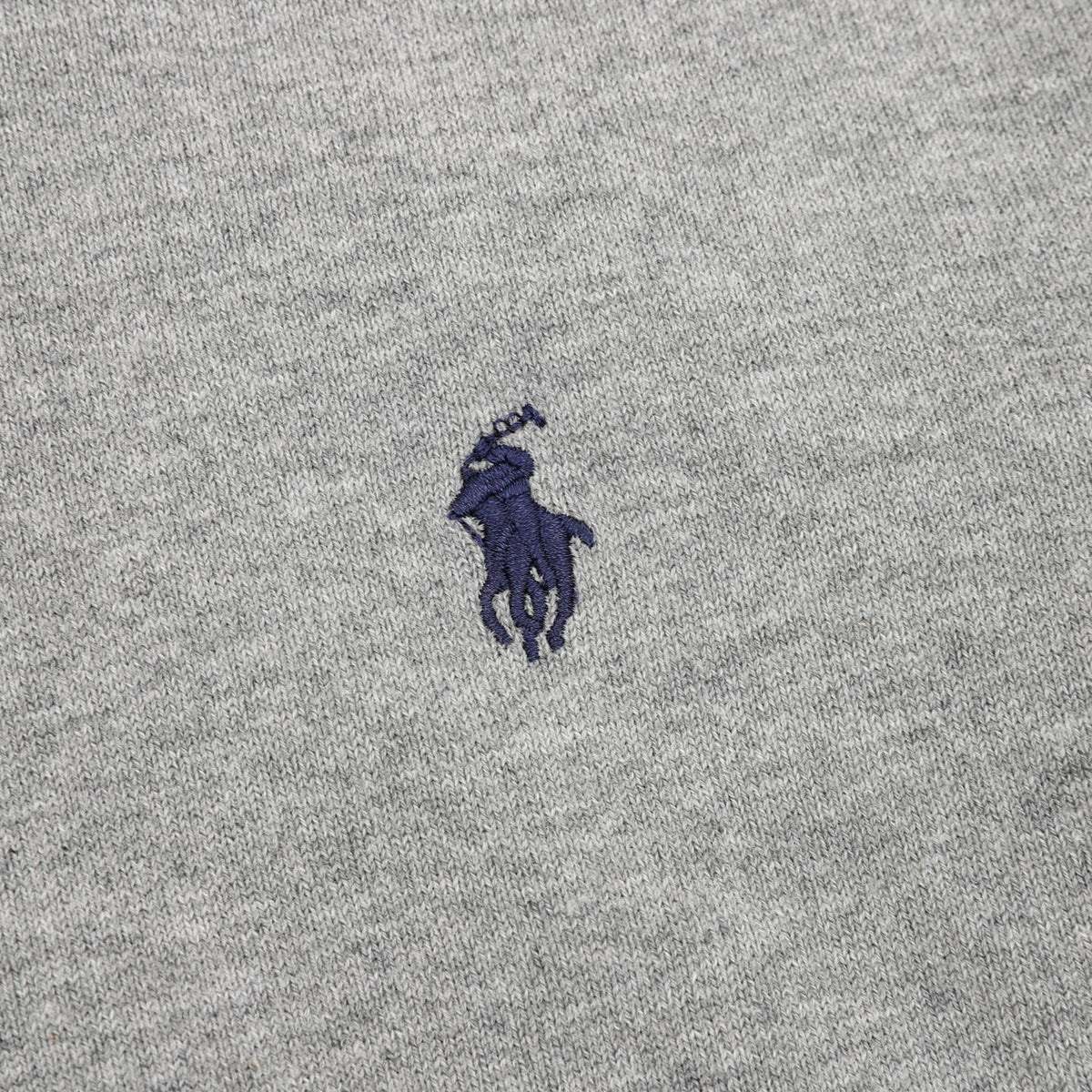 Polo Ralph Lauren Classic‑Fit Heather Gray Knit Long Sleeve Polo Shirt