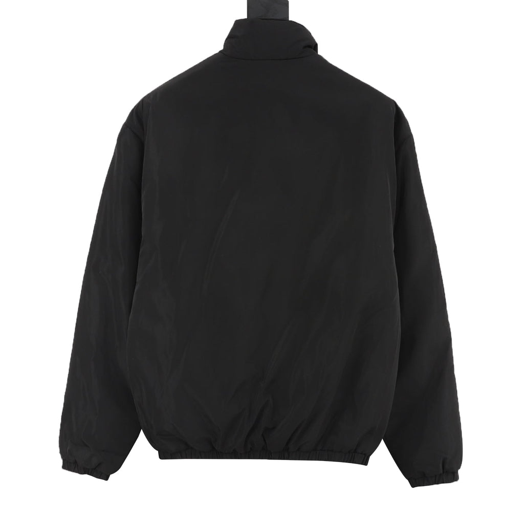 Saint Laurent Paris Stand‑Collared Padded Jacket Black