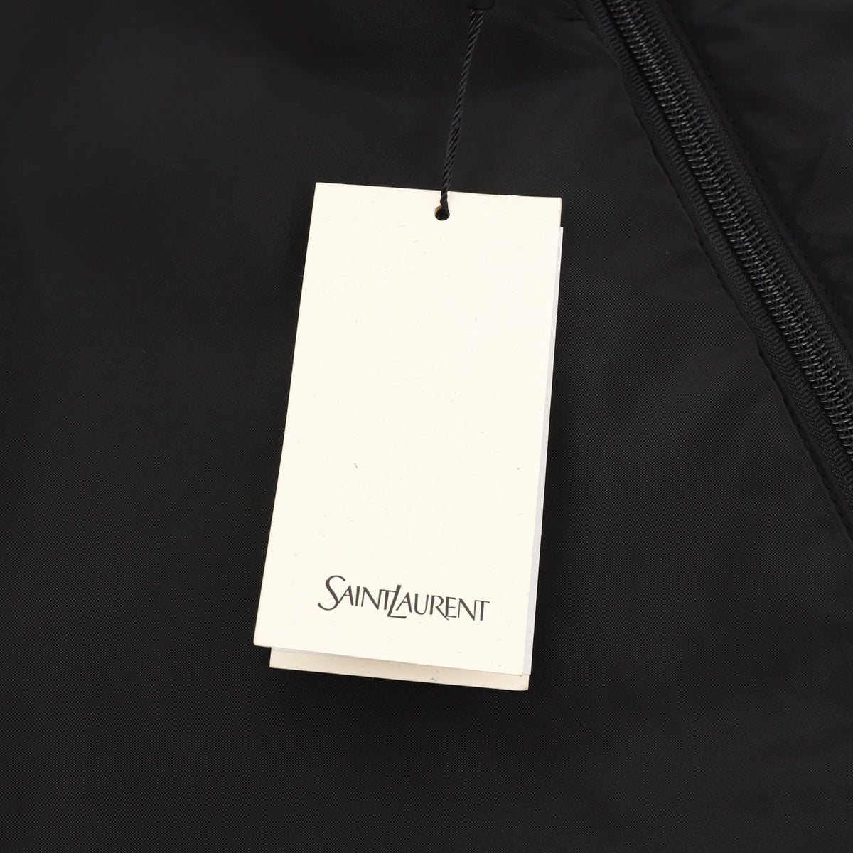 Saint Laurent Paris Stand‑Collared Padded Jacket Black
