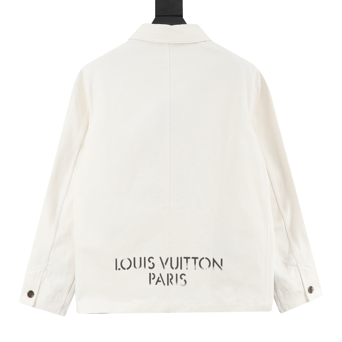 Louis Vuitton Paris Logo Print Workwear Overshirt Off‑White