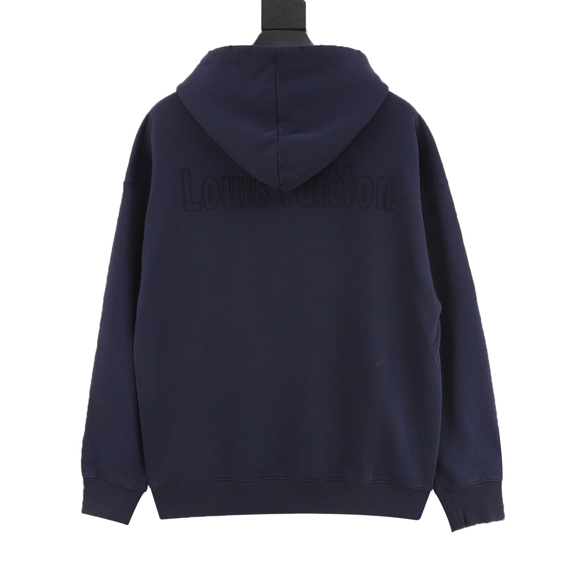 Louis Vuitton Logo Embroidery Pullover Hoodie Navy