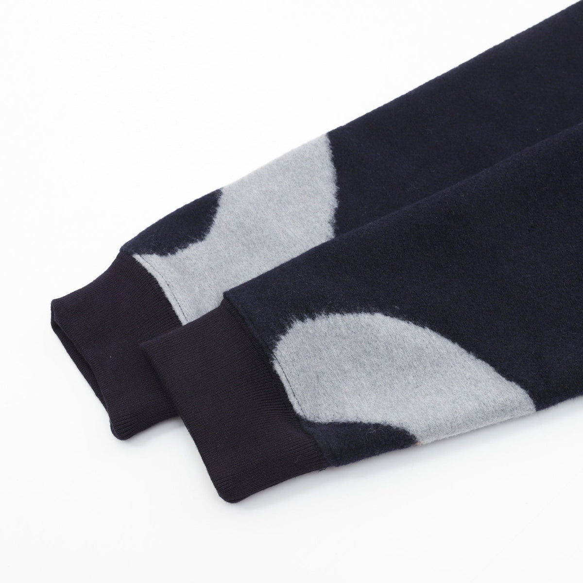 Loewe Abstract Graphic Crew‑Neck Wool Sweatshirt Navy Grey