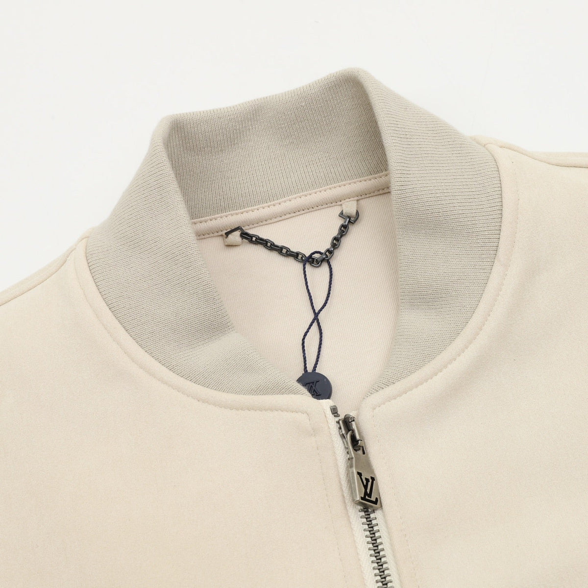 Louis Vuitton Paris Embroidered Suede‑Effect Bomber Jacket Off‑White