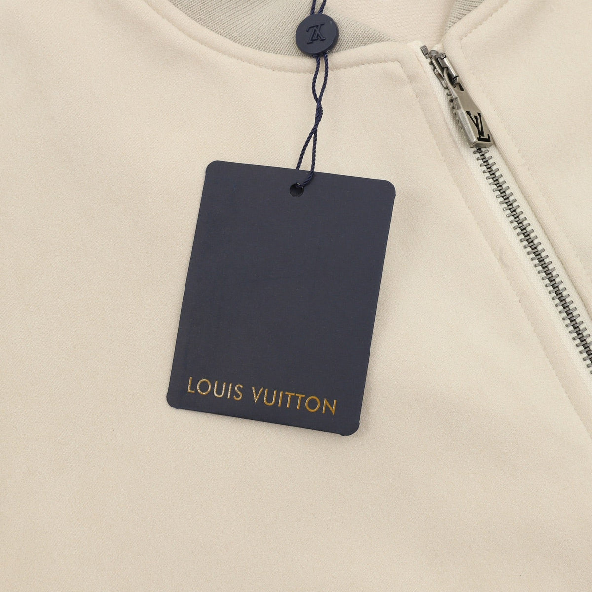 Louis Vuitton Paris Embroidered Suede‑Effect Bomber Jacket Off‑White