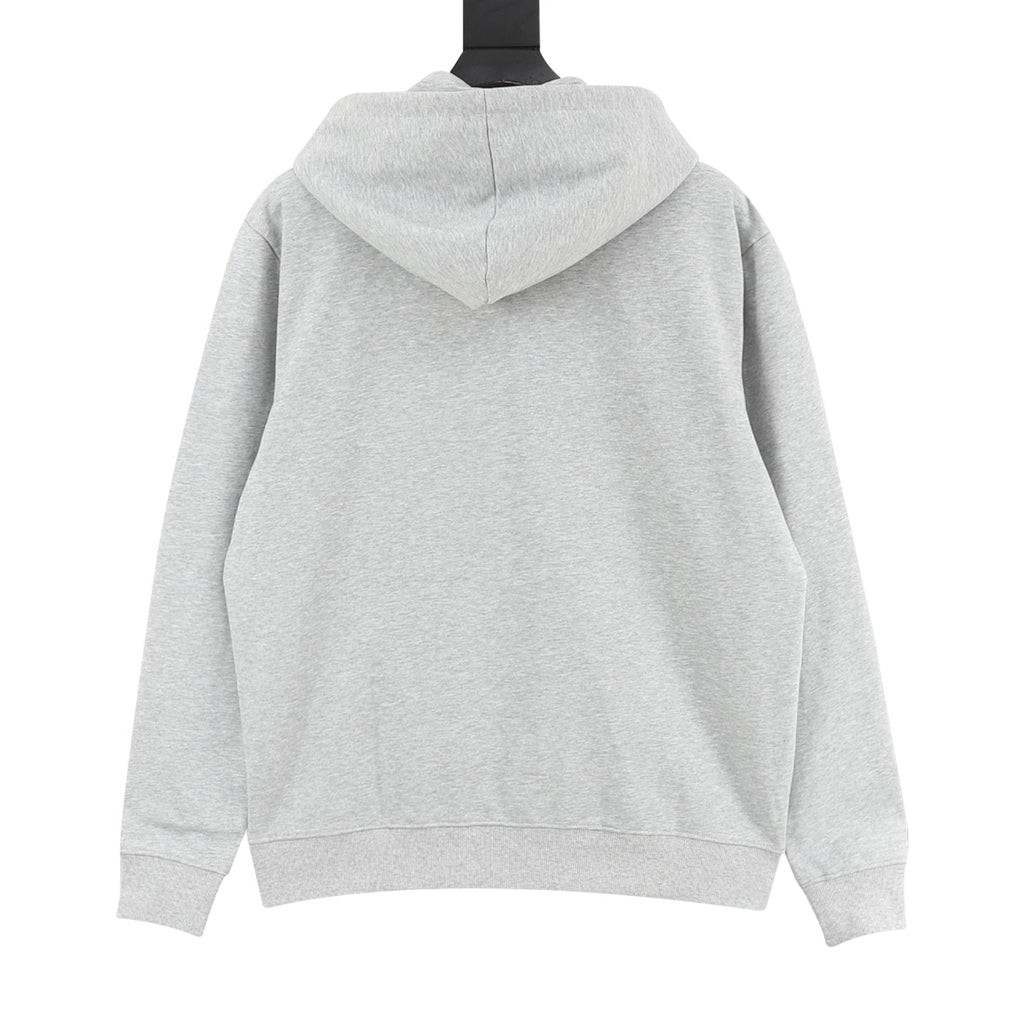 Louis Vuitton Pearl‑Drawstring Zipper Hooded Jacket Heather Gray
