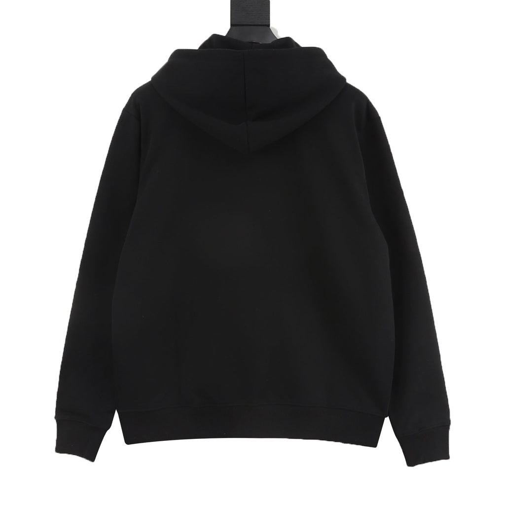 Louis Vuitton Pearl‑Drawstring Zipper Hooded Jacket Black