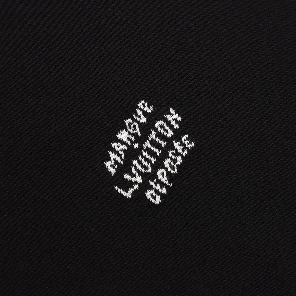 Louis Vuitton Manslv Logo Embroidery Crew‑Neck Knit Sweater Black