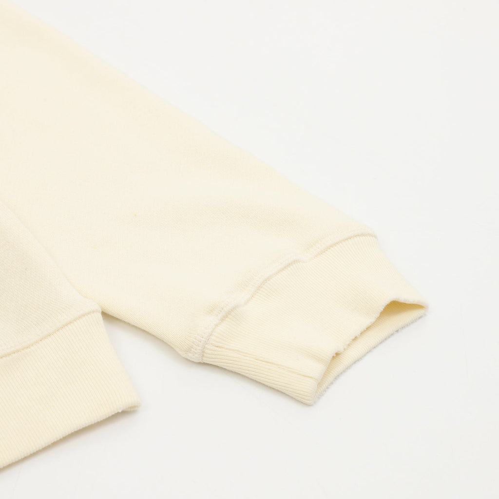 Acne Studios Logo Print Cream Henley Sweatshirt