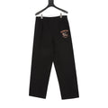 Burberry Equestrian Knight Logo Black Wide Leg Sweatpants