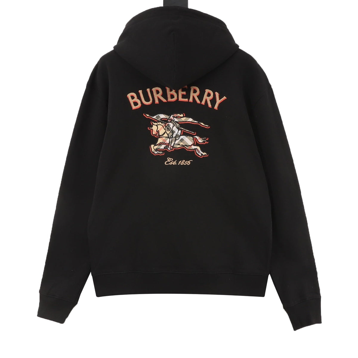 Burberry Equestrian Knight Logo Black Full Zip Hoodie