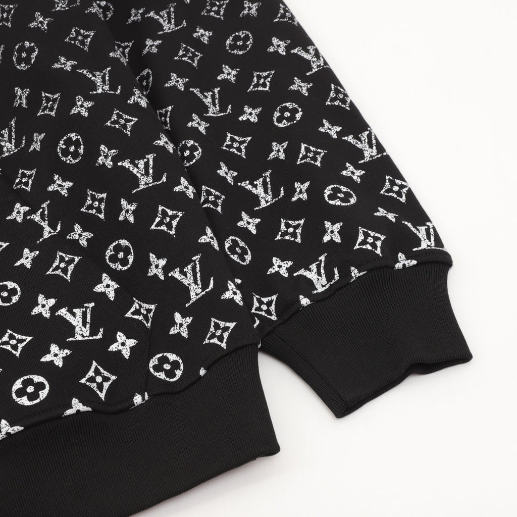 Louis Vuitton Gradient Monogram Print Hoodie Black