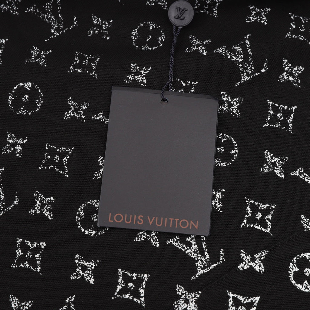 Louis Vuitton Gradient Monogram Print Hoodie Black