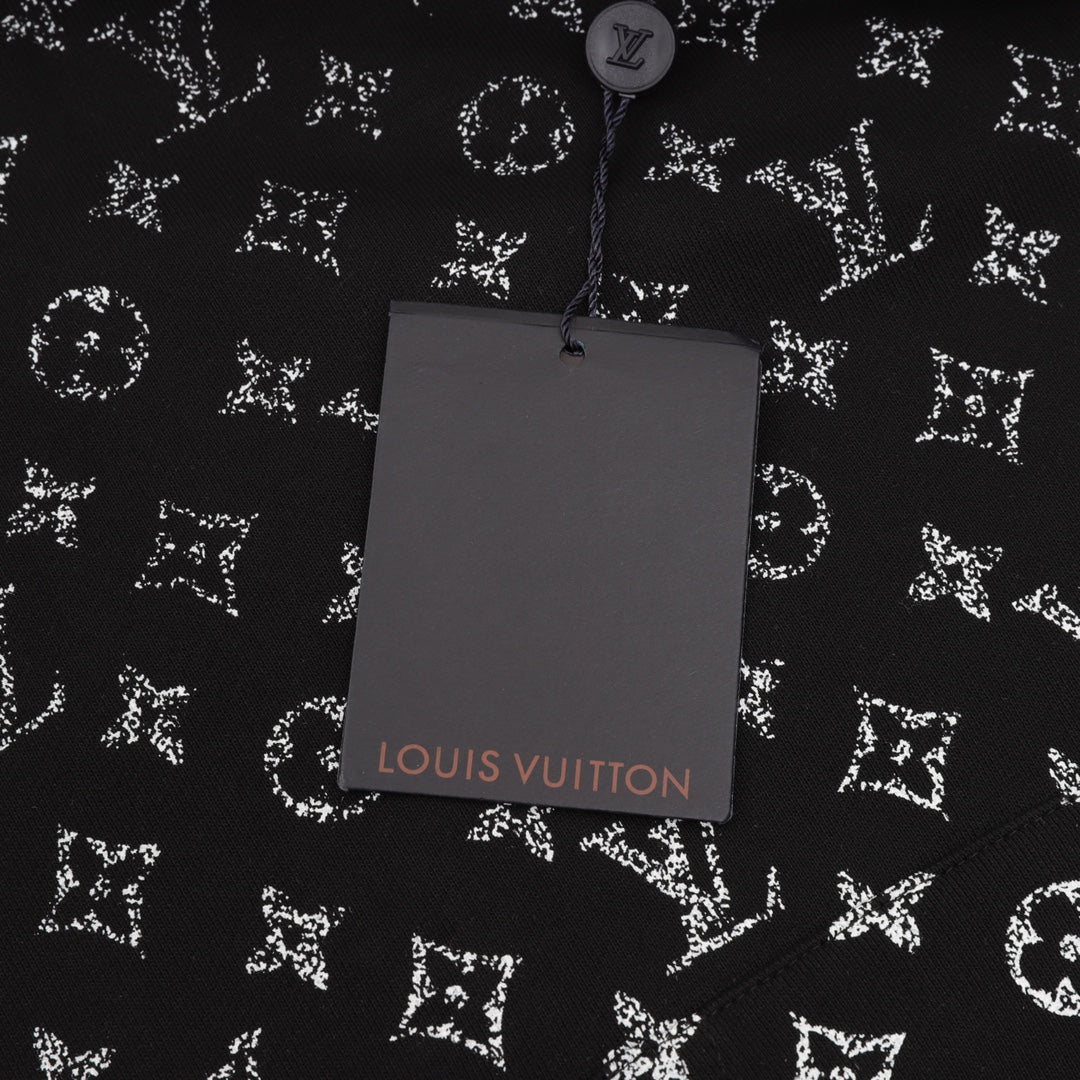 Louis Vuitton Gradient Monogram Print Hoodie Black