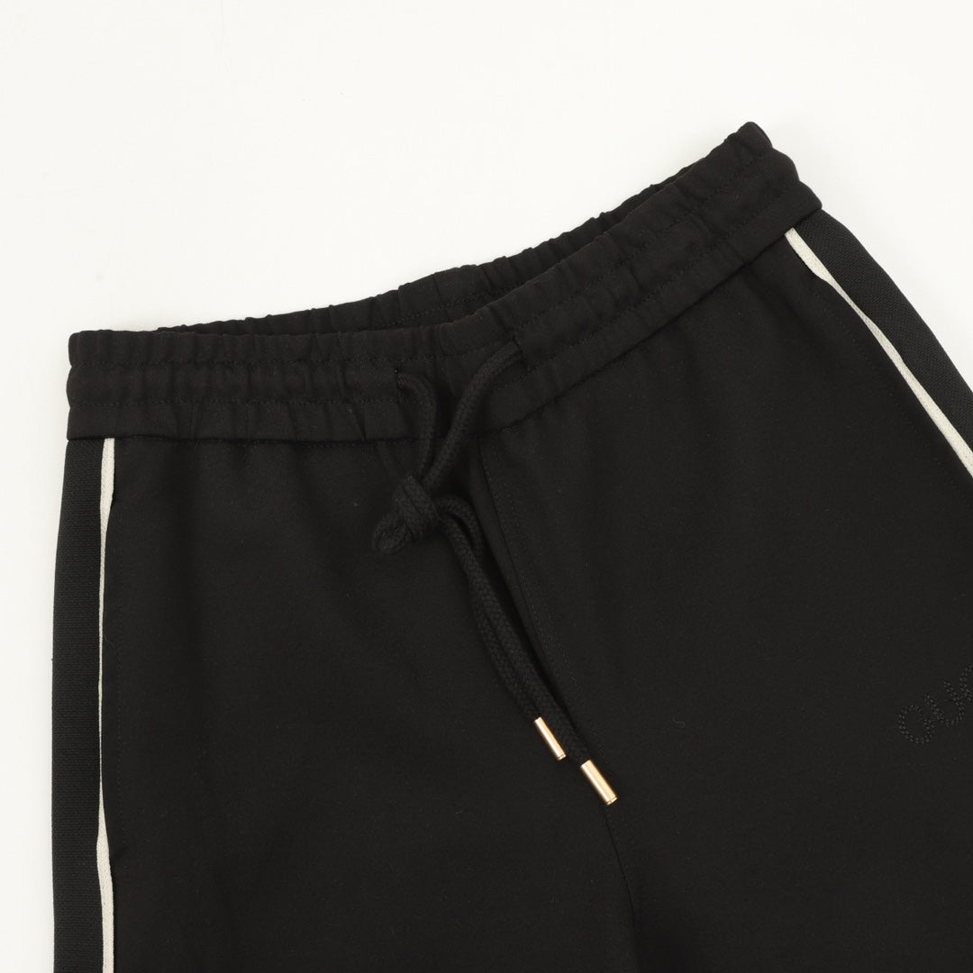 Gucci Side Stripe Logo Embroidered Jogger Pants Black