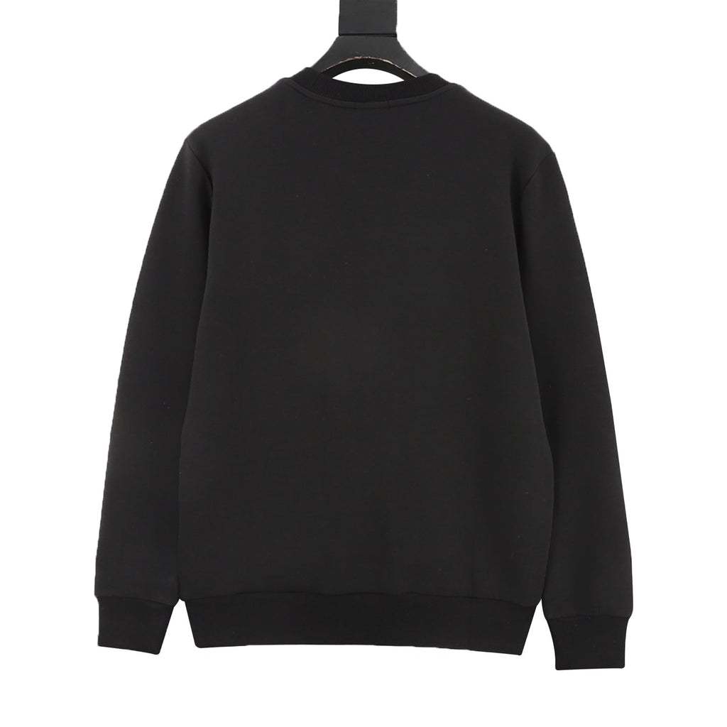 Dior Clover Embroidered Crew Neck Sweatshirt Black