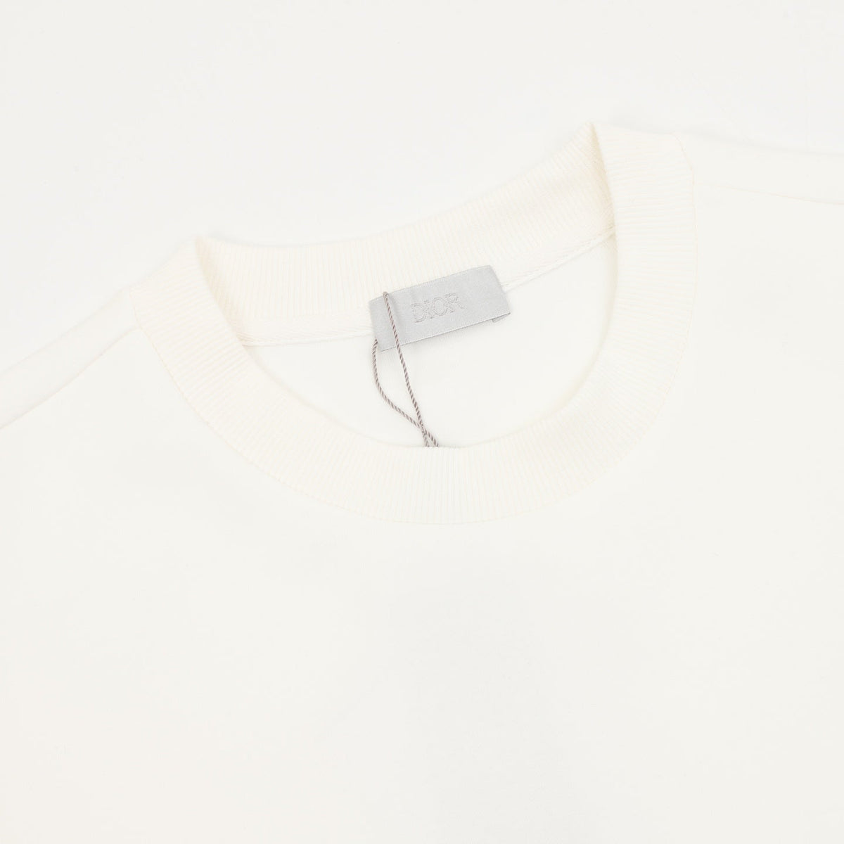 Dior Clover Embroidered Crew Neck Sweatshirt Off White