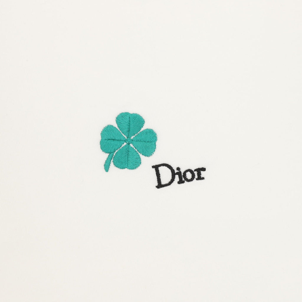 Dior Clover Embroidered Crew Neck Sweatshirt Off White
