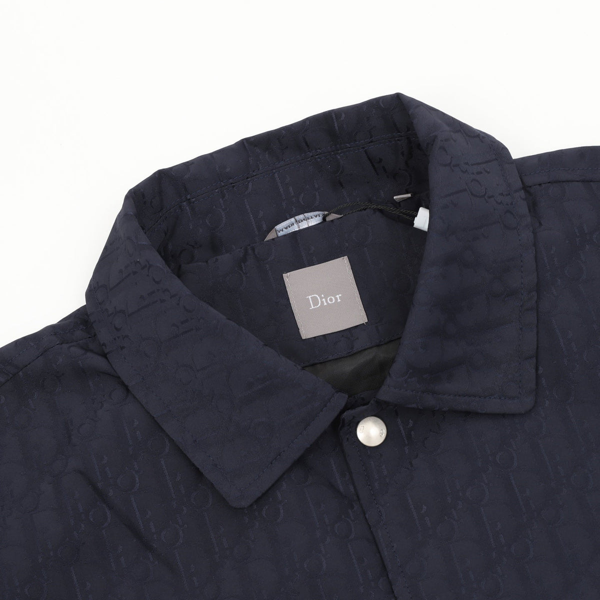 Dior Oblique Jacquard Coach Jacket Navy Blue