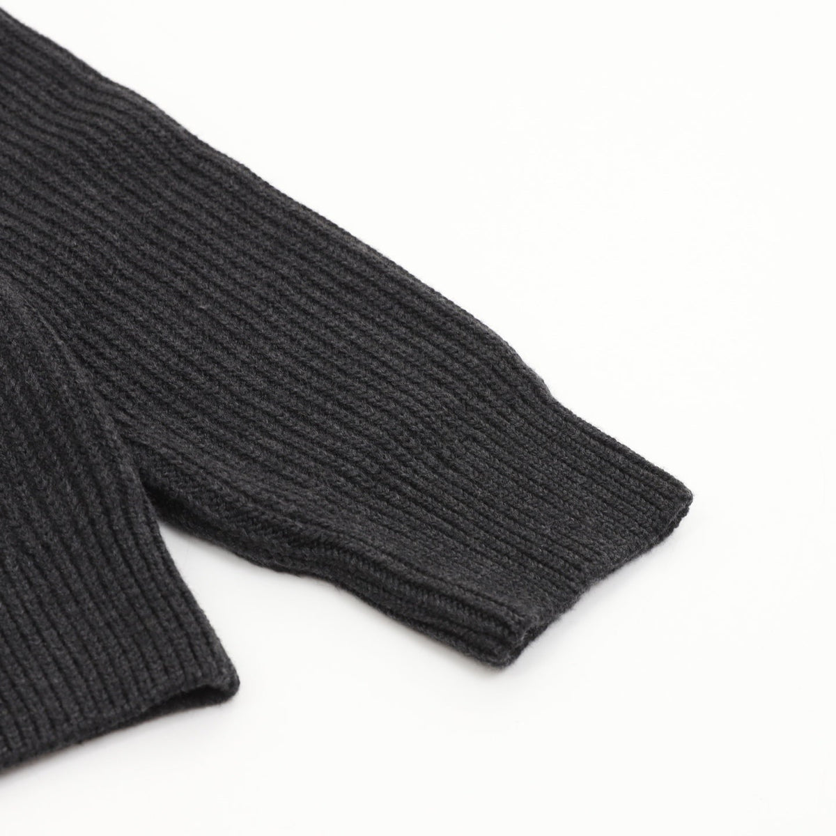 Gucci Logo Jacquard Ribbed Crew Neck Wool Sweater Dark Grey