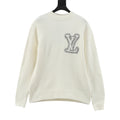 Louis Vuitton LV Logo Crew Neck Knit Sweater Off White