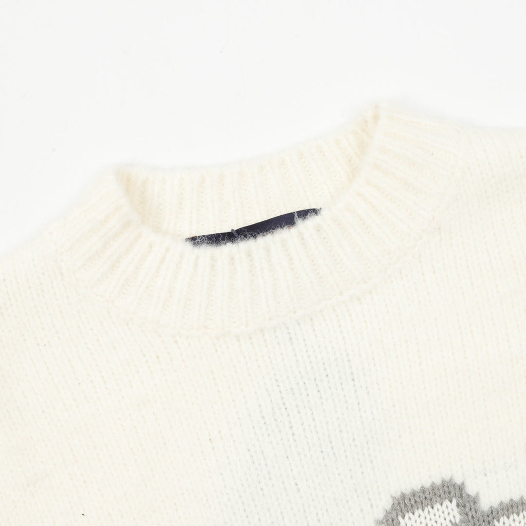 Louis Vuitton LV Logo Crew Neck Knit Sweater Off White