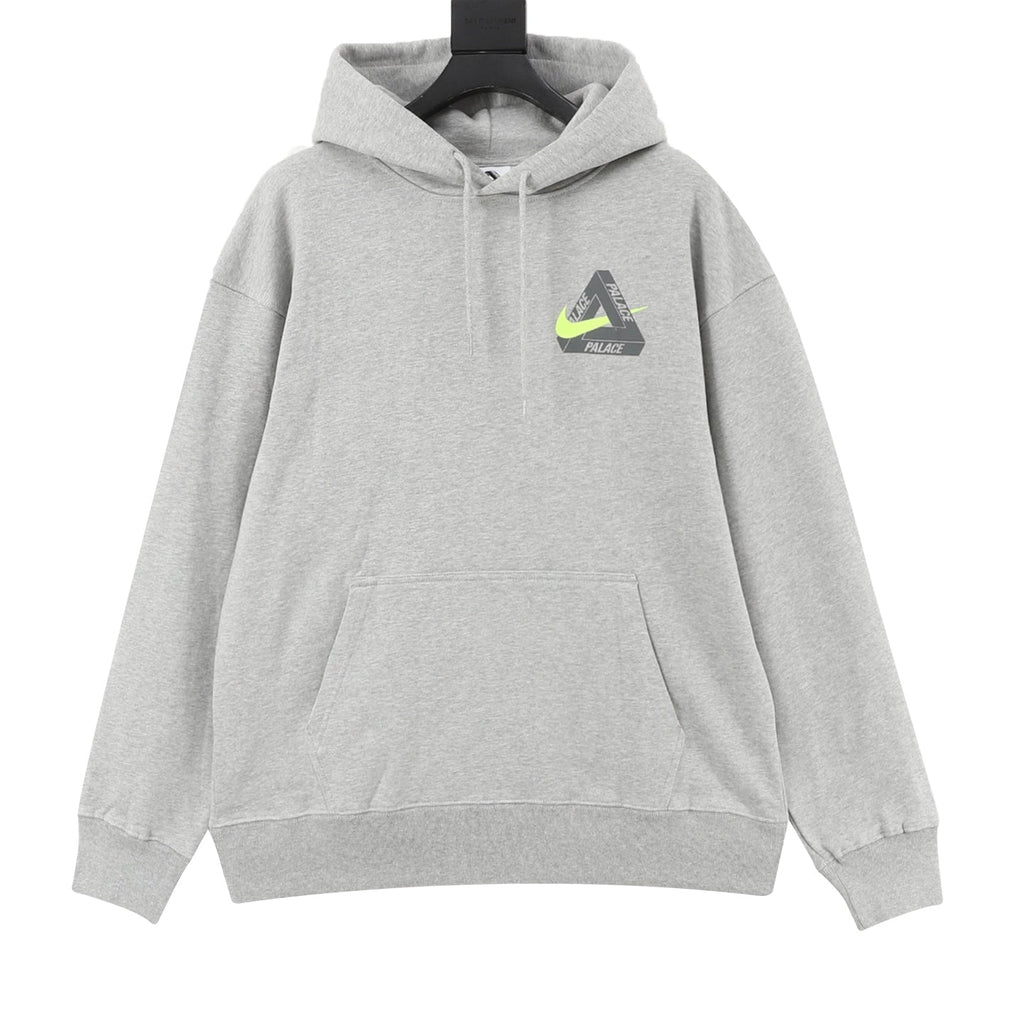 Nike x Palace Triangle Logo Pullover Hoodie Heather Grey（