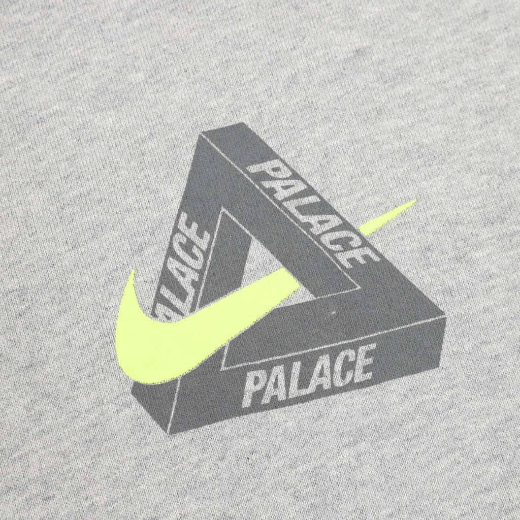 Nike x Palace Triangle Logo Pullover Hoodie Heather Grey（