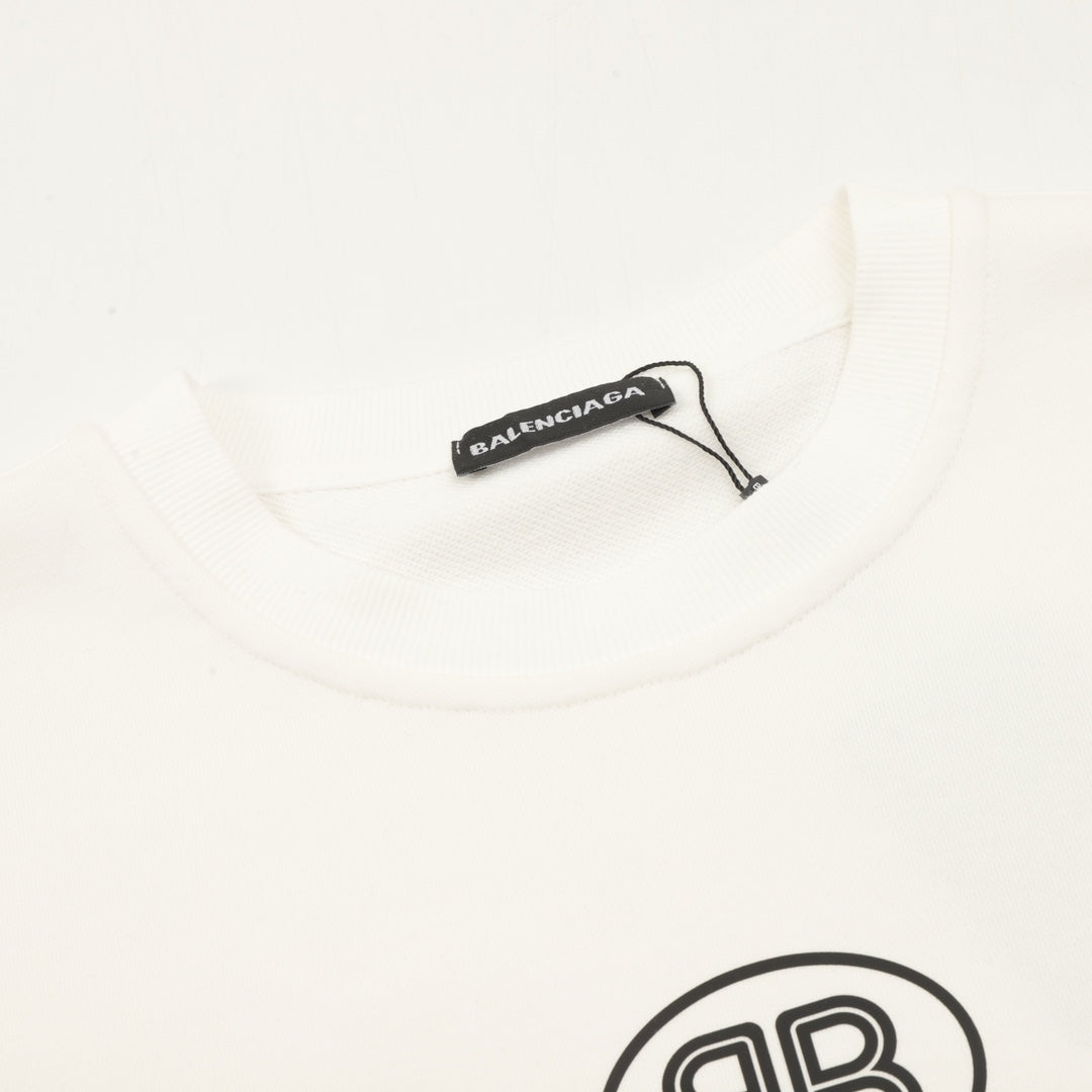 Balenciaga Bad Poker Player Series White Crew Neck Sweatshirt