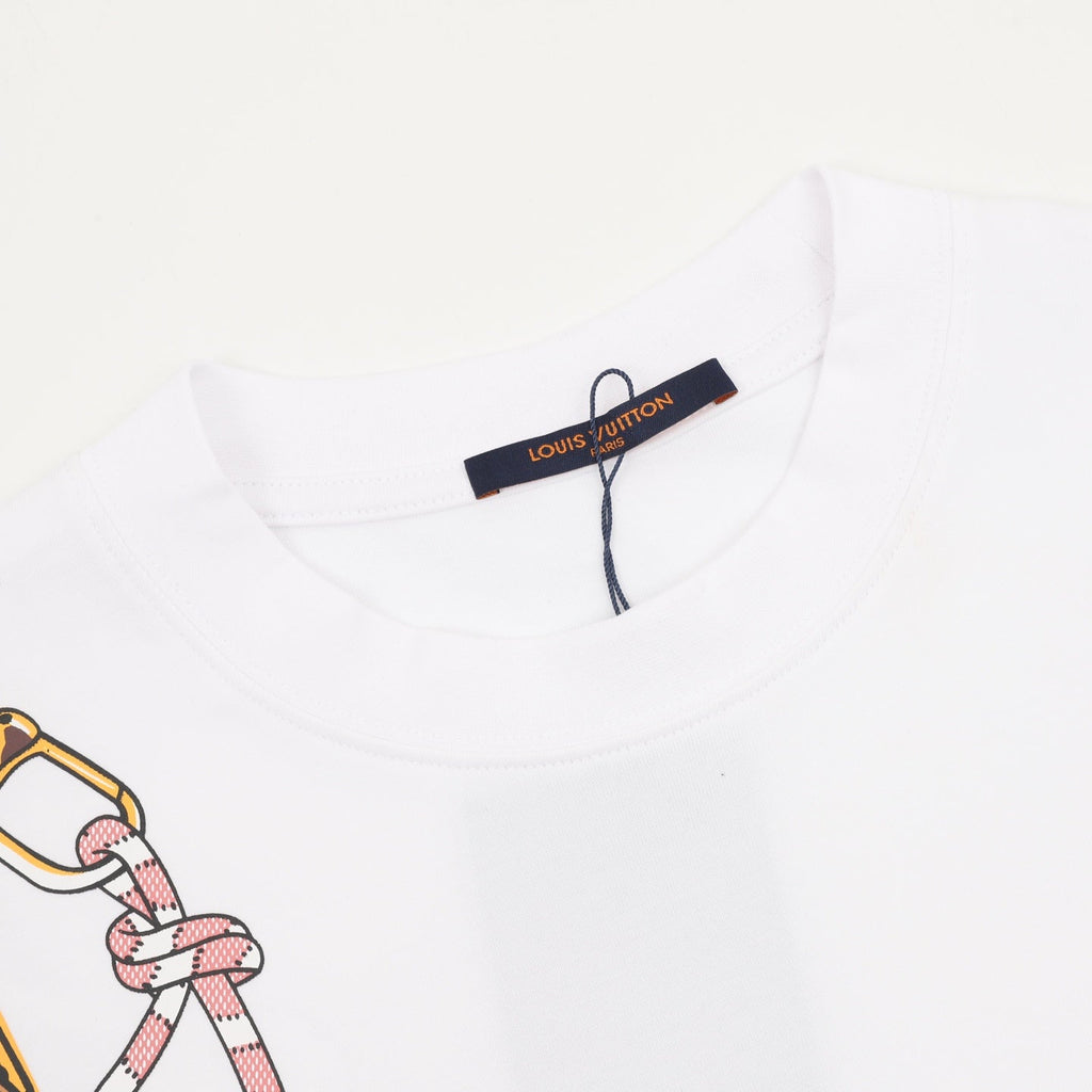 Louis Vuitton Handbag Graphic Print Long Sleeve T-shirt White