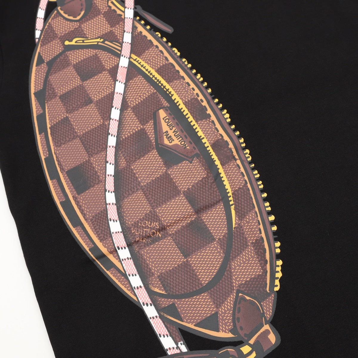 Louis Vuitton Handbag Graphic Print Long Sleeve T-shirt Black