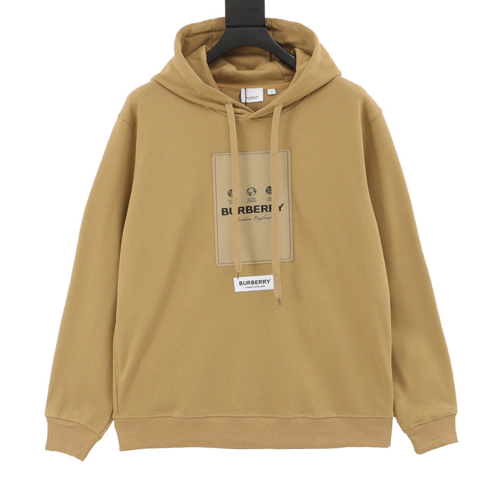 Burberry London England Logo Patch Camel Hoodie
