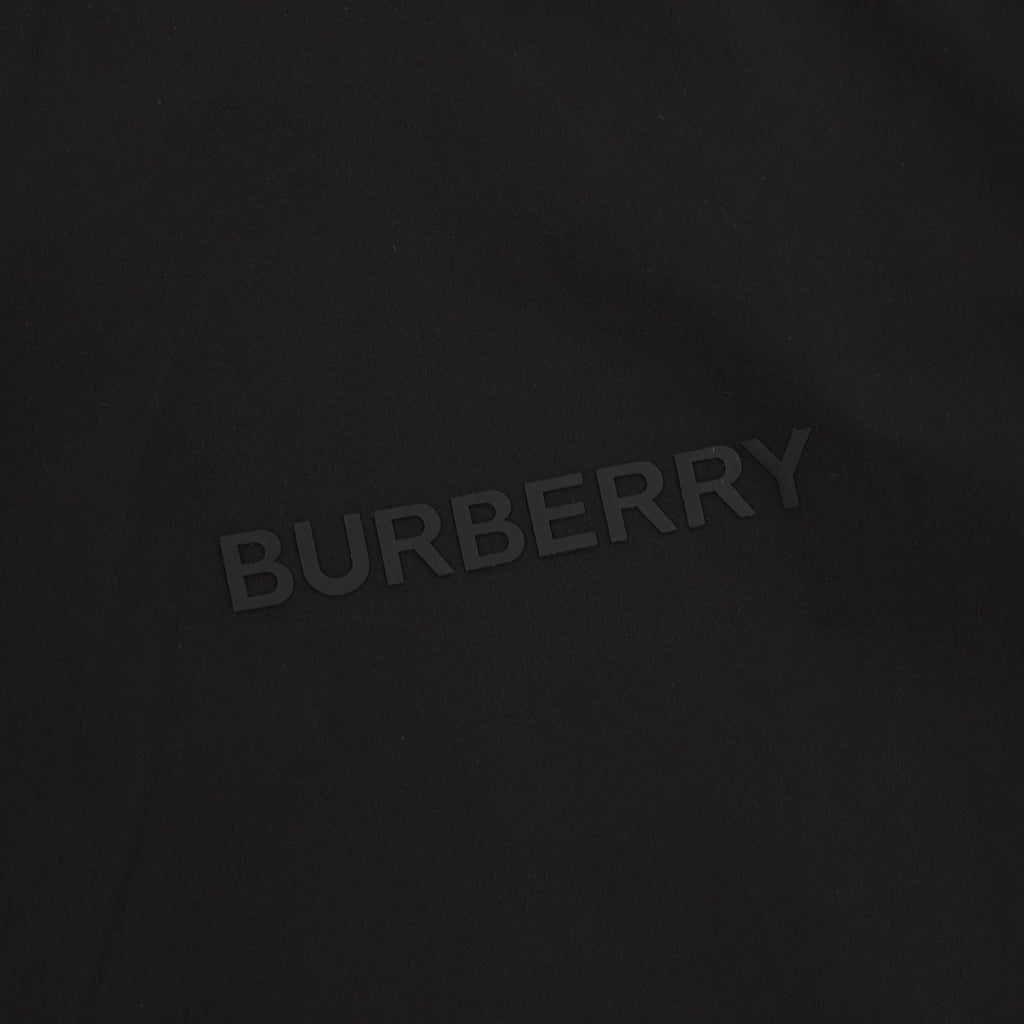Burberry Logo Black Hooded Windbreaker Jacket