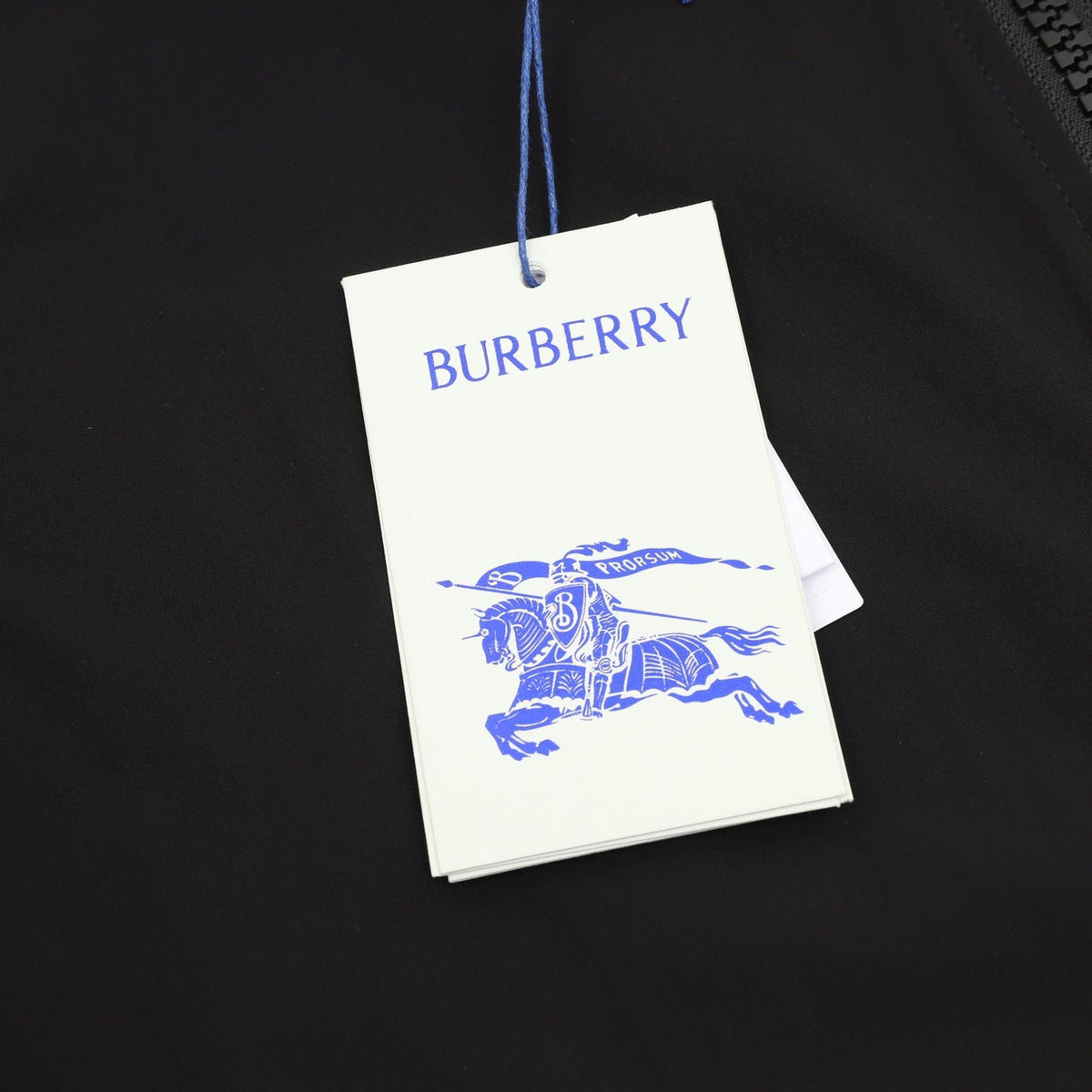 Burberry Logo Black Hooded Windbreaker Jacket