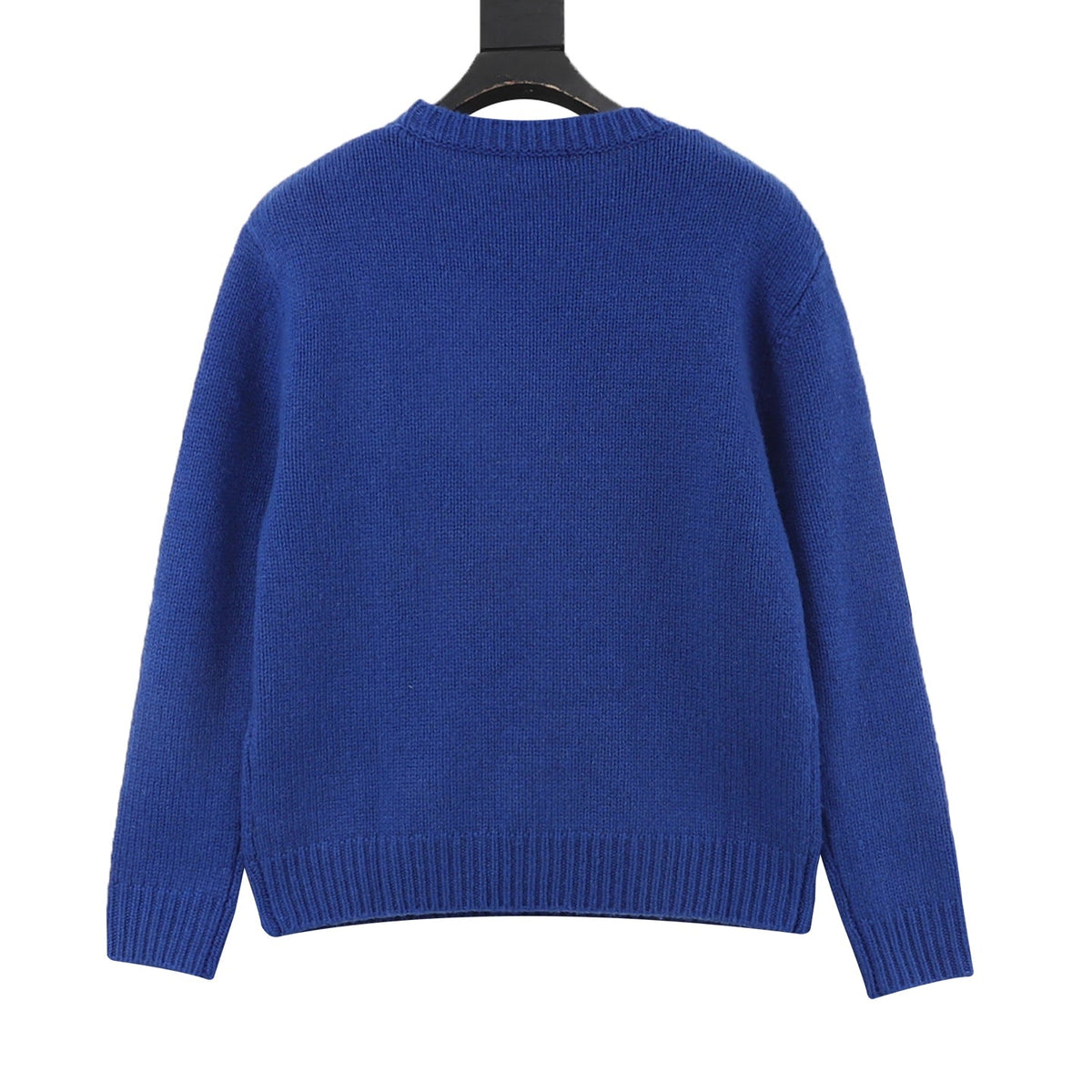 Chanel Double C Diamond Logo Blue Crew Neck Knit Sweater
