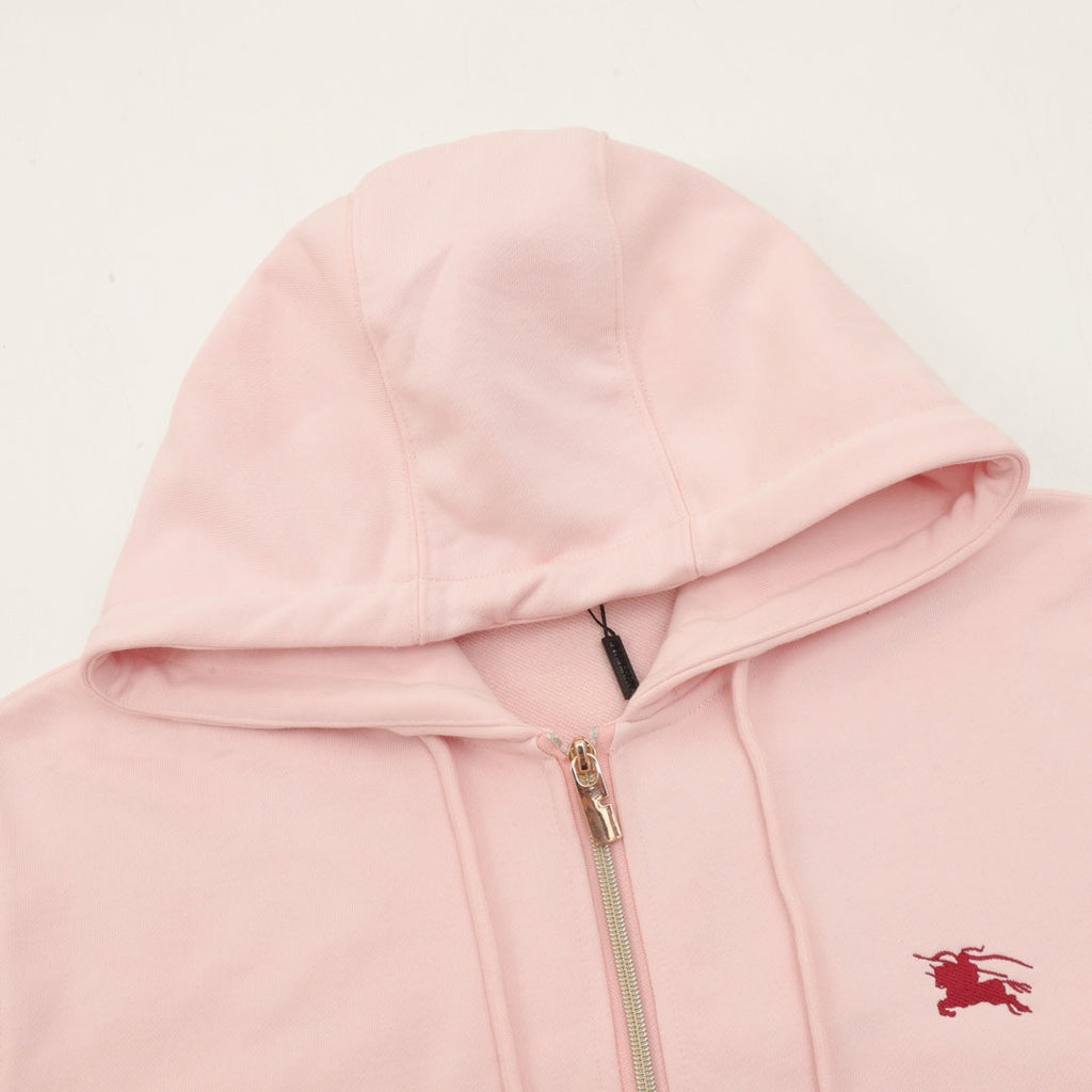 Burberry Equestrian Knight Logo Pink Full Zip Hoodie