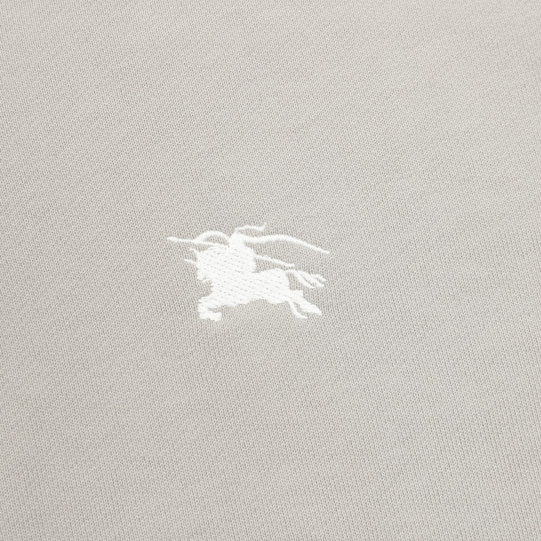 Burberry Equestrian Knight Logo Light Gray Full Zip Hoodie
