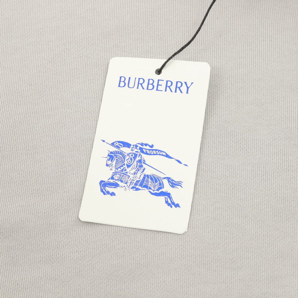 Burberry Equestrian Knight Logo Light Gray Full Zip Hoodie