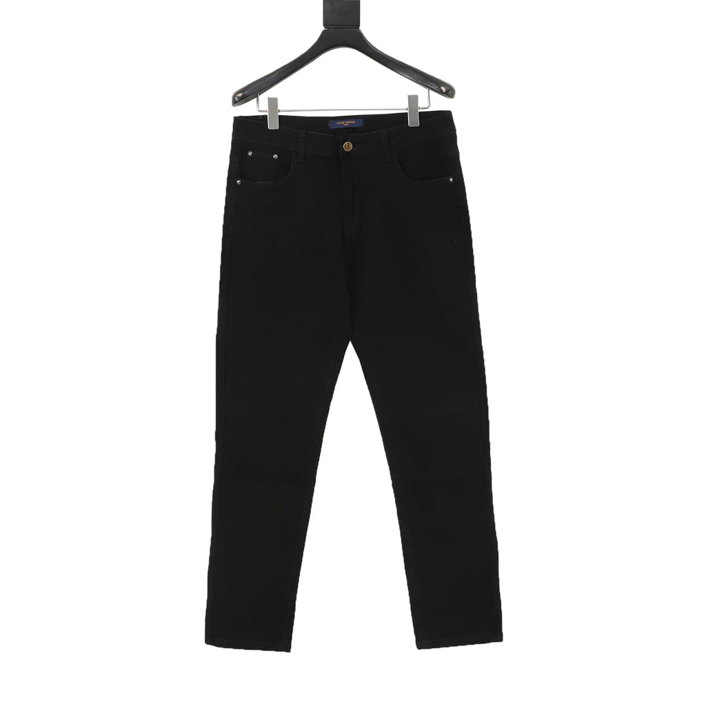 Louis Vuitton LV Logo Straight Fit Denim Jeans Black