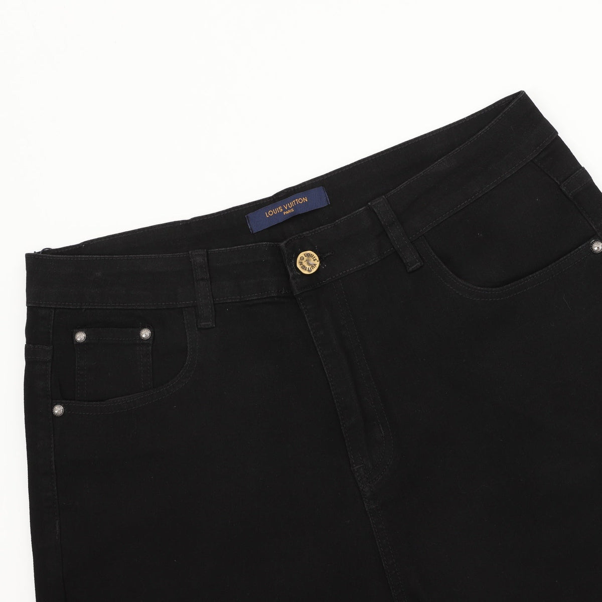 Louis Vuitton LV Logo Straight Fit Denim Jeans Black
