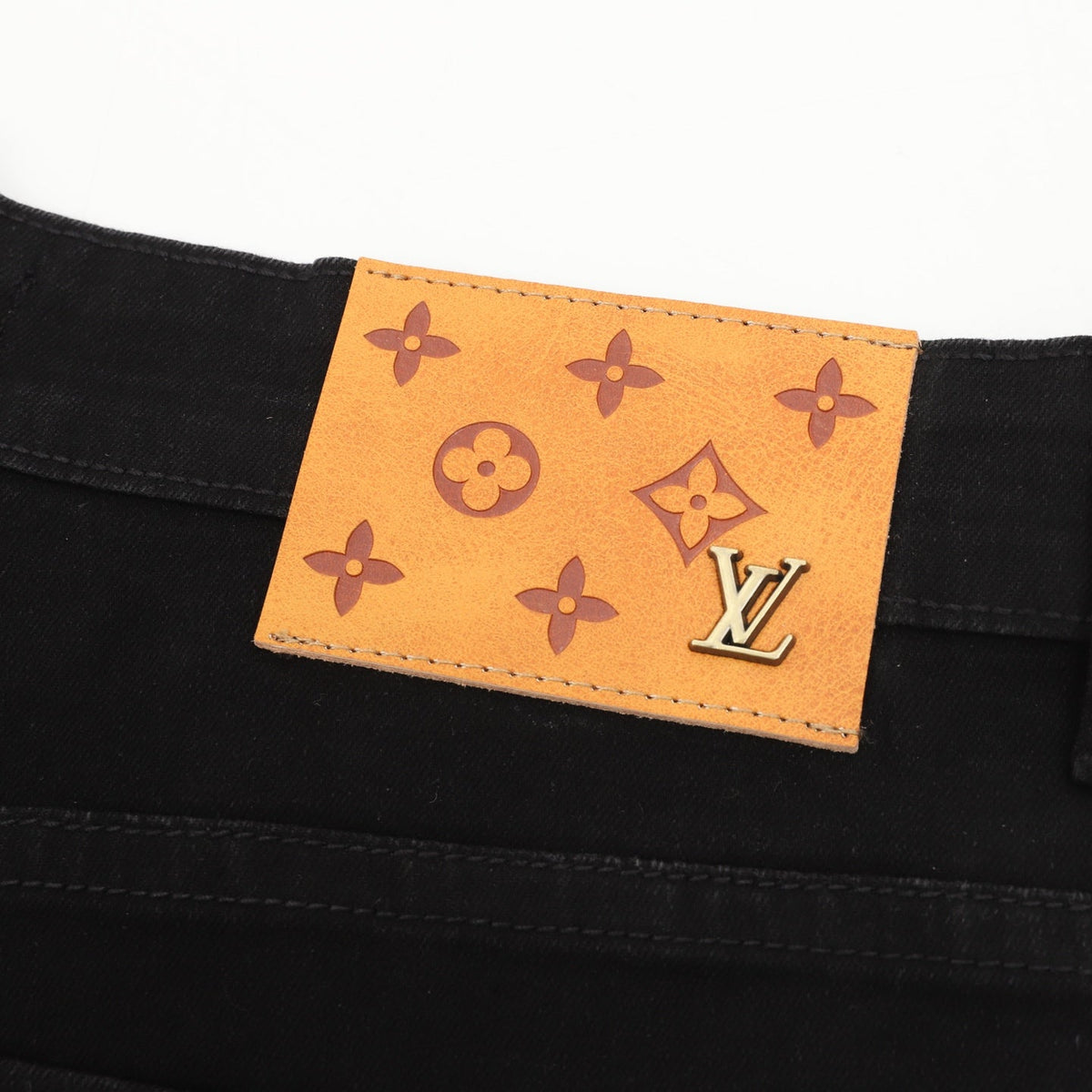 Louis Vuitton LV Logo Straight Fit Denim Jeans Black